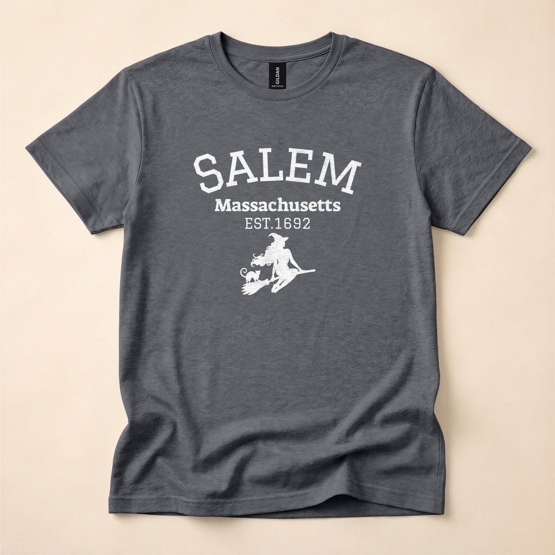 Salem Witch Est 1692 Massachusetts Halloween T-Shirt - photo 4