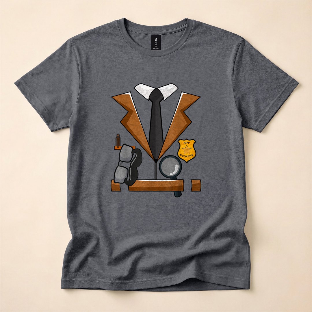 Spy Detective Halloween Costume Investigator T-Shirt - photo 4