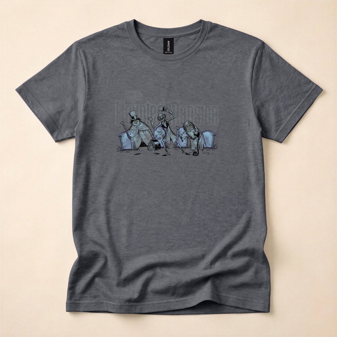 Haunted Mansion Hitchhiking Ghosts Halloween T-Shirt - photo 5