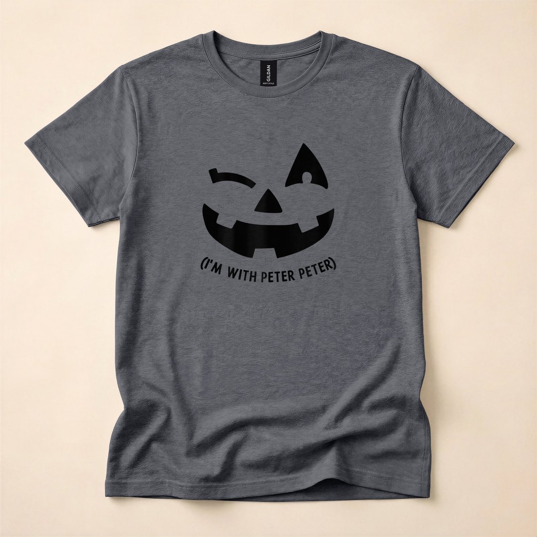 I'm With Peter Pumpkin Matching Couple Halloween T-Shirt - photo 4