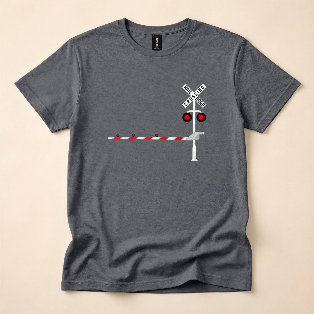 Railroad Crossing Sign DIY Halloween Costume T-Shirt - photo 4