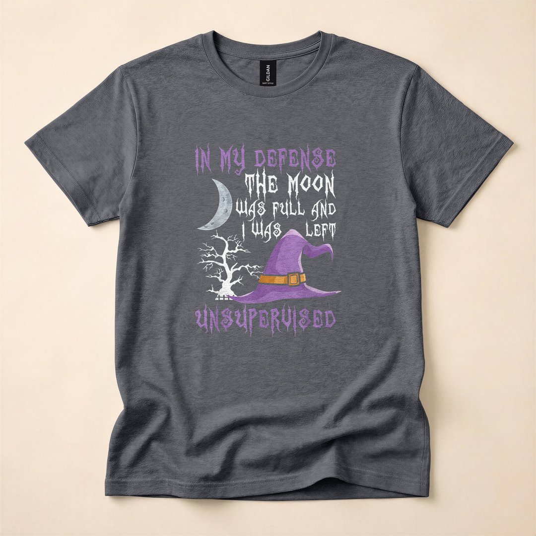 In My Defense the Moon Was Full Halloween Witch T-Shirt - photo 4