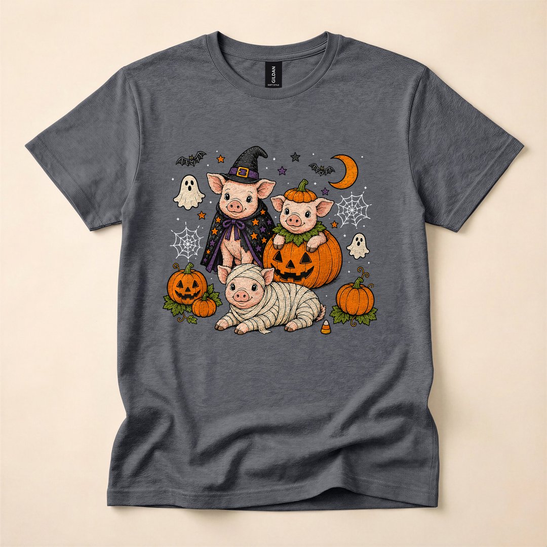 Boo Pig Funny Spooky Season Halloween T-Shirt - photo 4