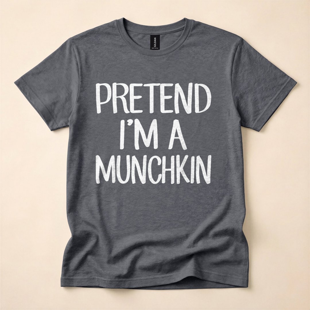 Pretend I'm a Munchkin Lazy Halloween Costume T-Shirt - photo 4