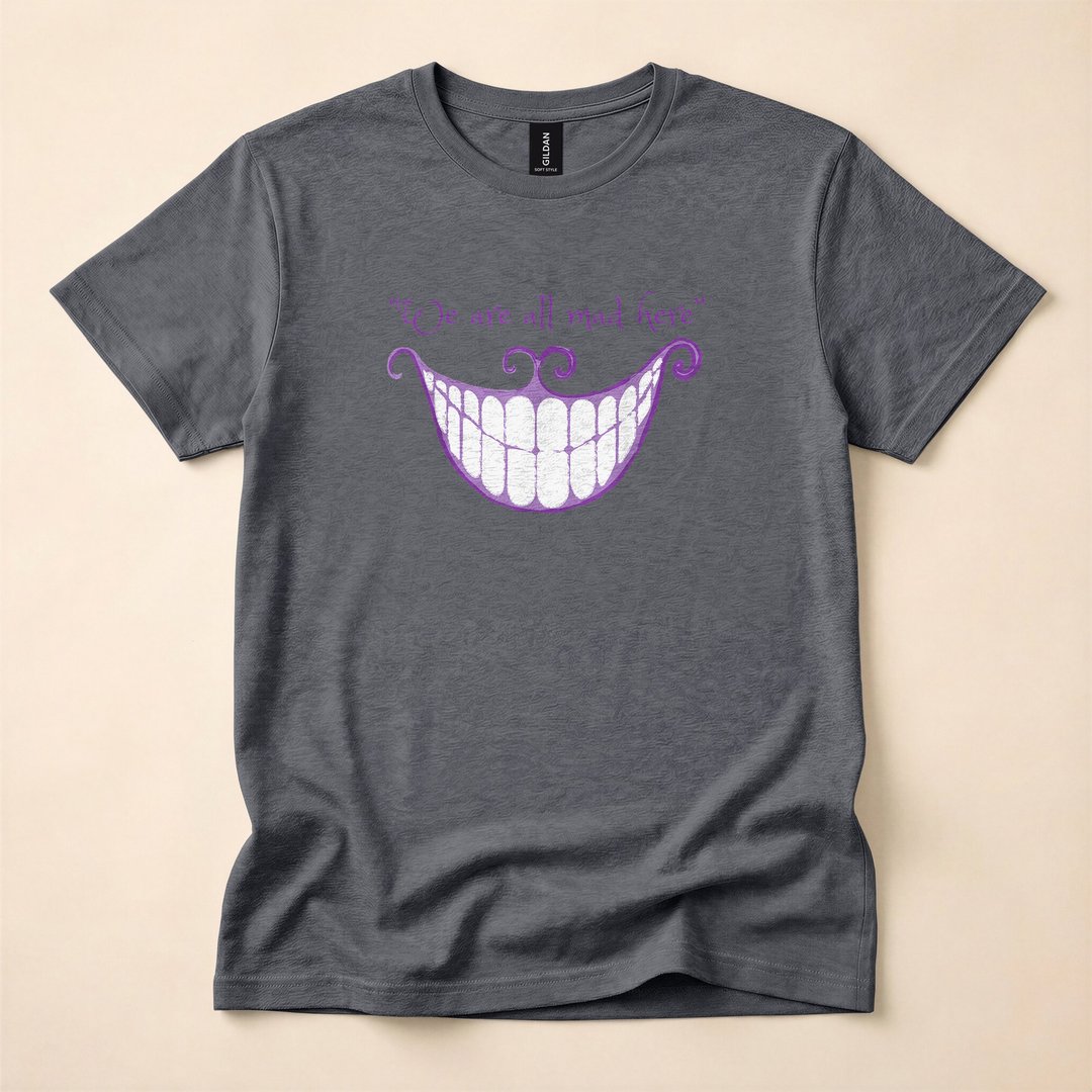We're All Mad Here Cheshire Cat Halloween Costume T-Shirt - photo 4