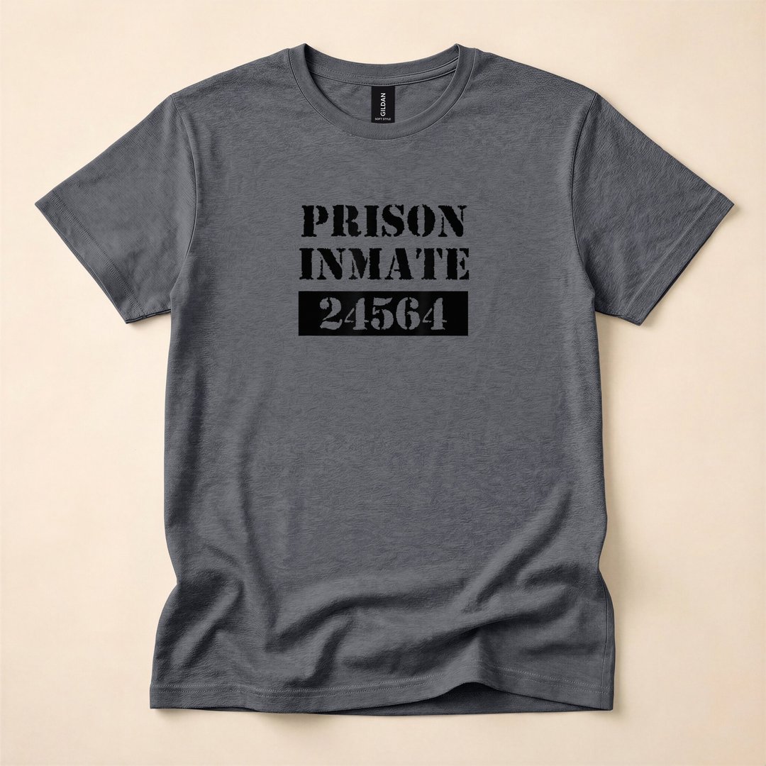 Prisoner Inmate Orange Jumpsuit Halloween Costume T-Shirt - photo 5
