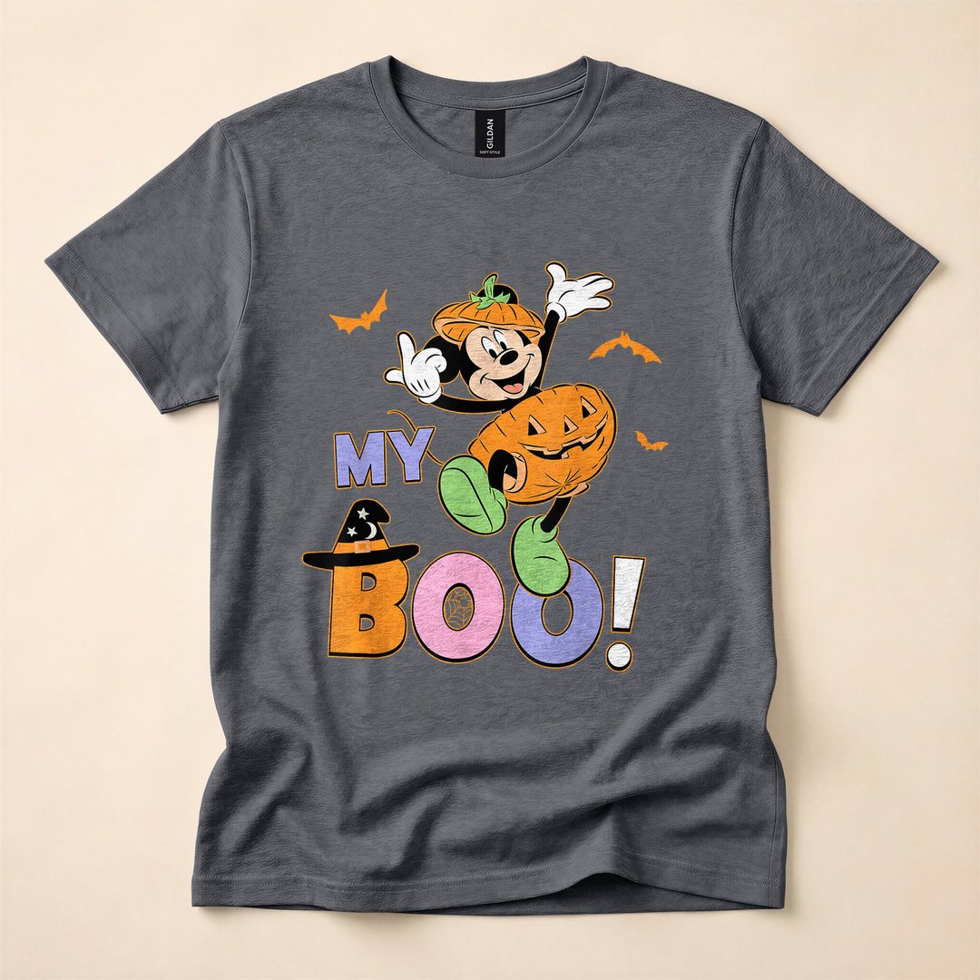Mickey Mouse My Boo Halloween Matching Couples T-Shirt - photo 4