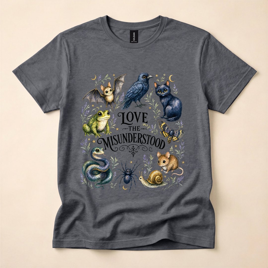 Love the Misunderstood Bat Raven Spider Spooky T-Shirt - photo 5