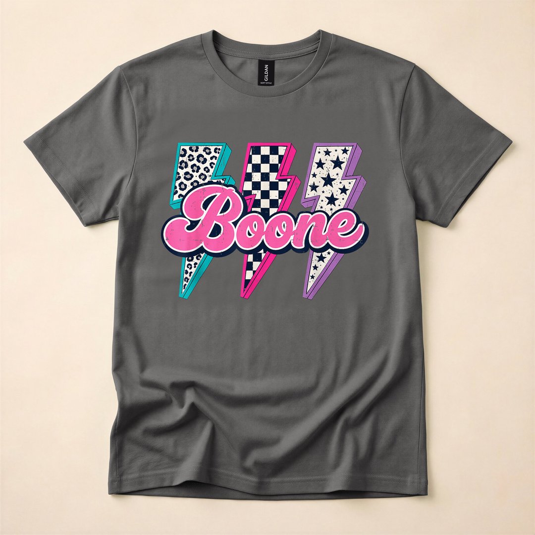 Retro Boone Vibes Vintage Sunset Badge T-Shirt - photo 5