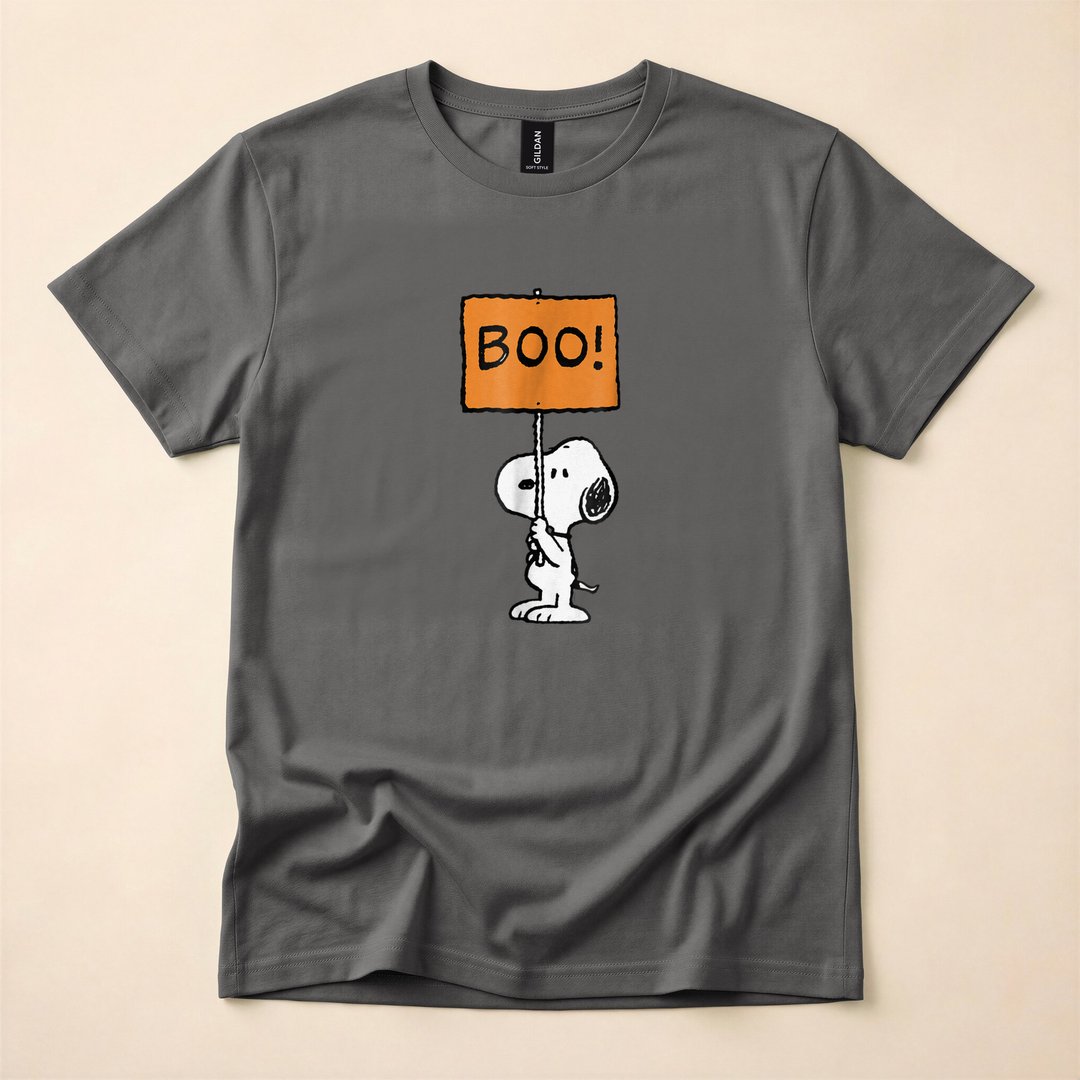 Snoopy Boo Ghost Peanuts Halloween T-Shirt - photo 5