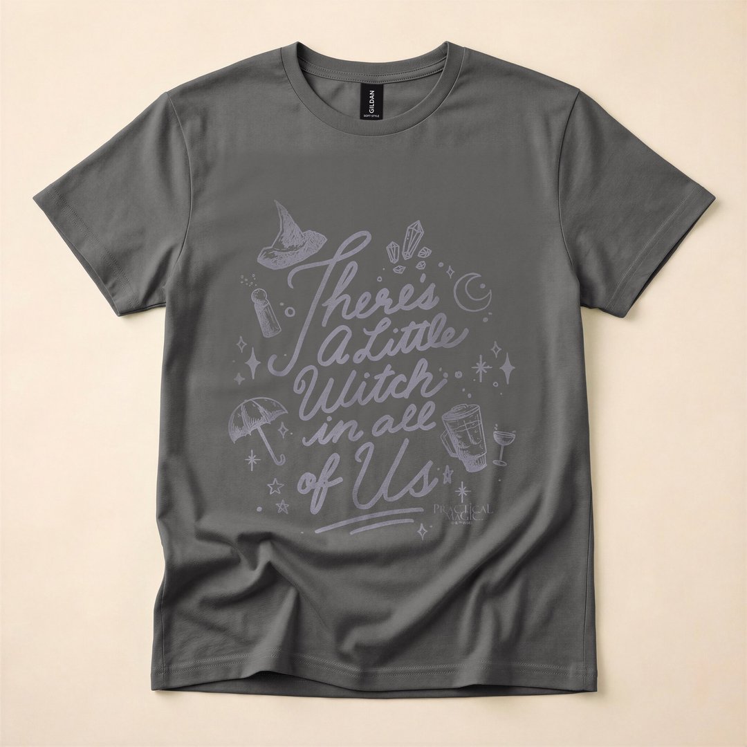 A Little Witch in All of Us Spooky Quote T-Shirt - photo 5