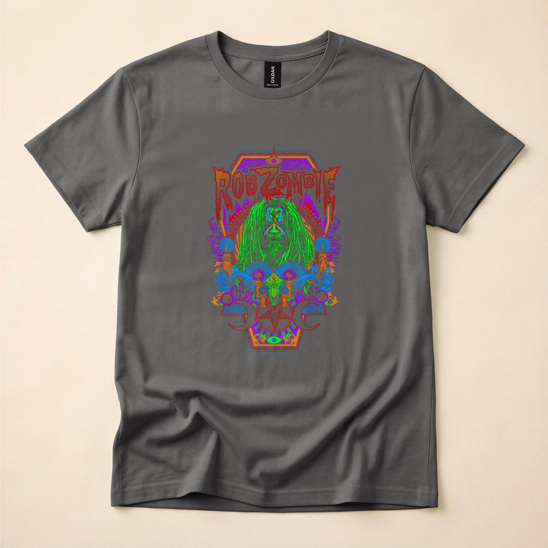 Rob Zombie Necrocolor Neon Horror T-Shirt - photo 5