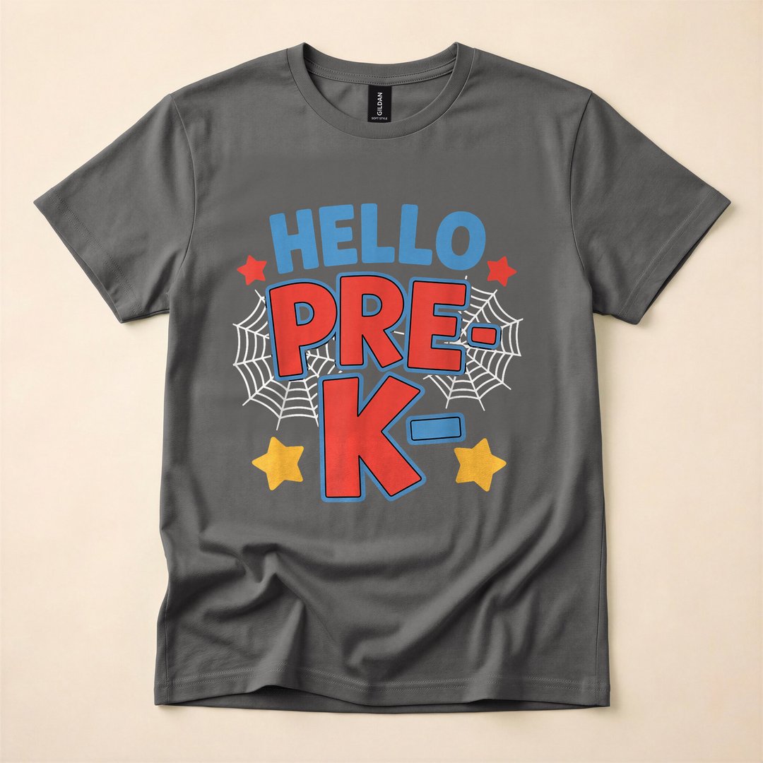 Hello Pre-K Preschool Squad Spider Web T-Shirt - photo 5