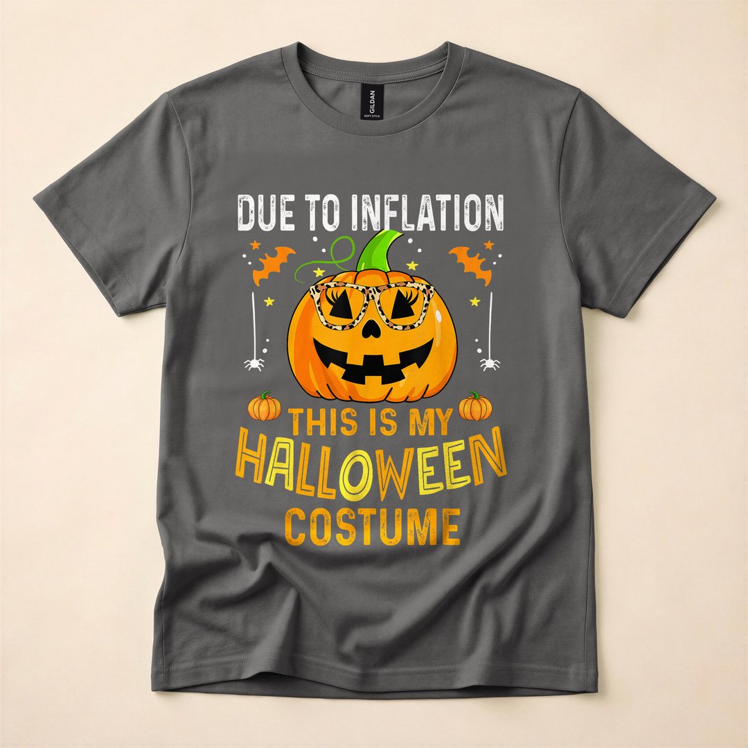 Smiling Jack-o-Lantern Pumpkin Halloween Costume T-Shirt - photo 5