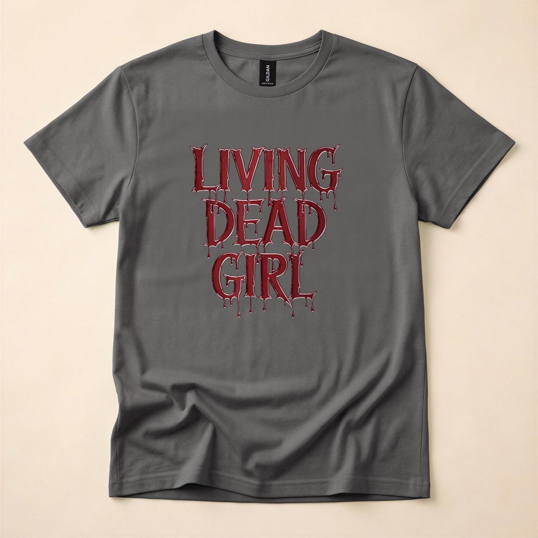 Dripping Blood Living Dead Girl Zombie Halloween T-Shirt - photo 5