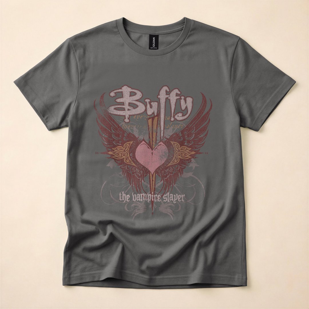 Buffy the Vampire Slayer Gothic Winged Heart T-Shirt - photo 5