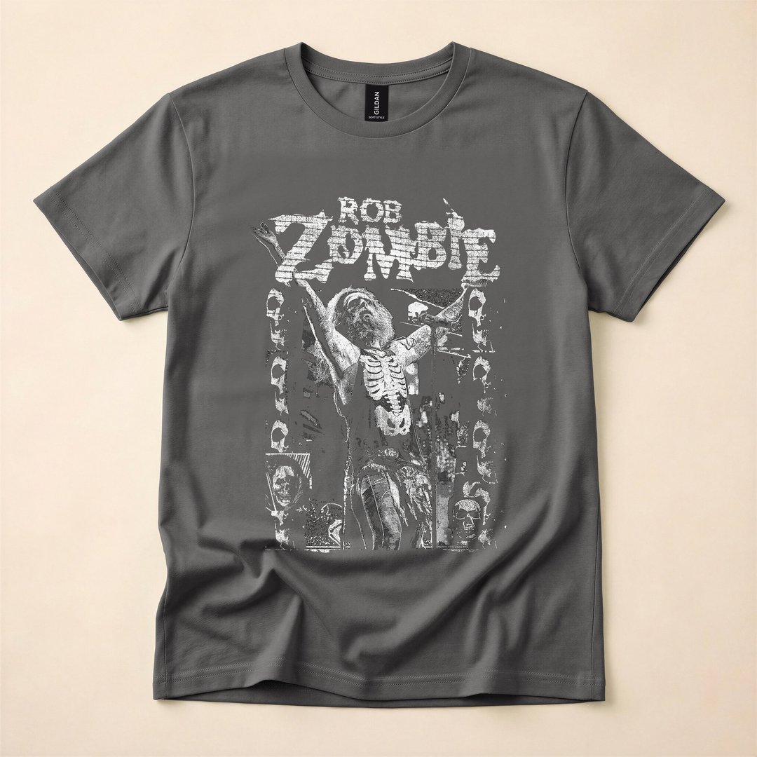 Rob Zombie Skulls Horror Rock Halloween T-Shirt - photo 5