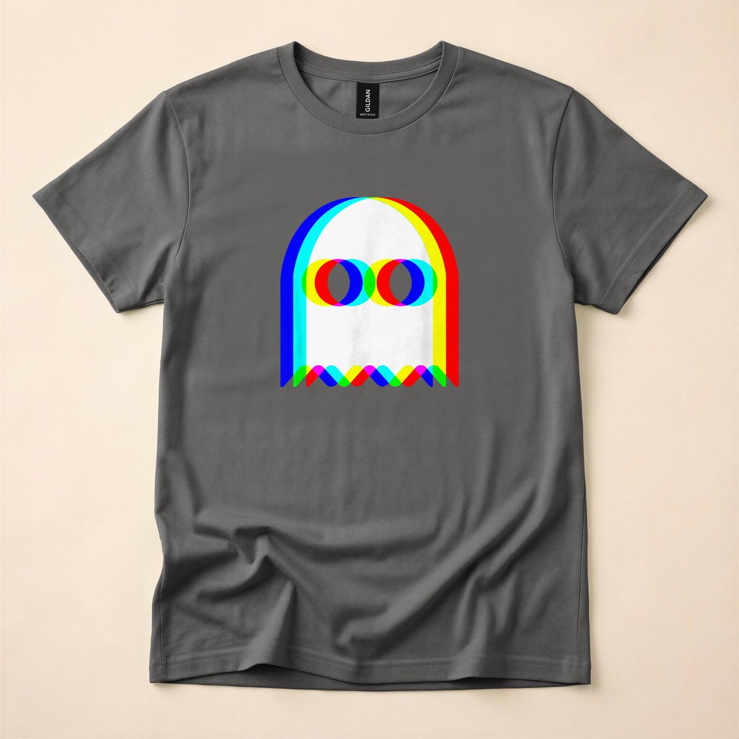Trippy Vaporwave Ghost Halloween Rave Party T-Shirt - photo 5