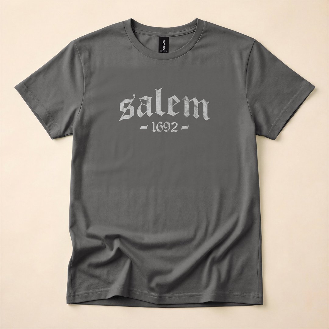 Salem 1692 Witch Trials Retro Distressed Vintage T-Shirt - photo 5