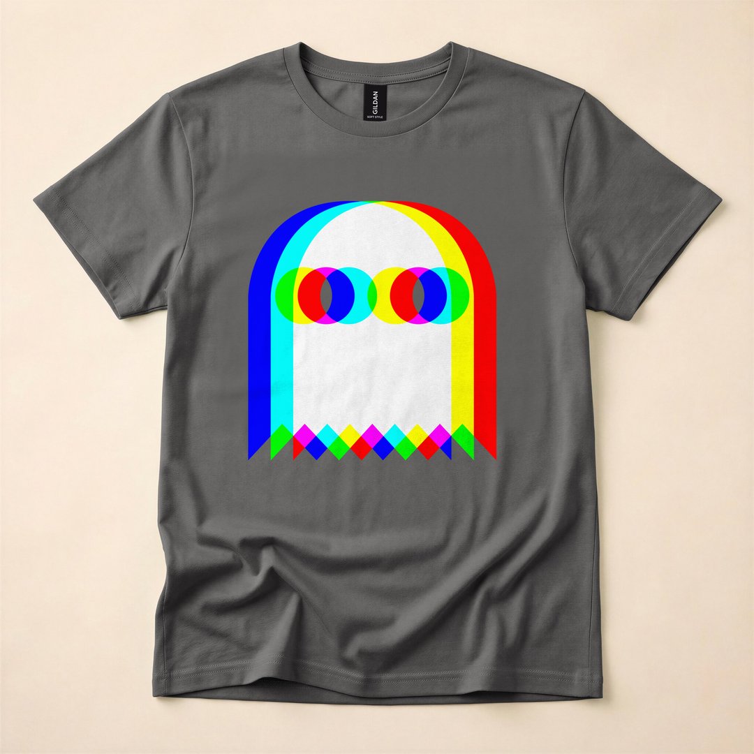 Trippy Vaporwave Ghost Techno Rave Halloween T-Shirt - photo 5