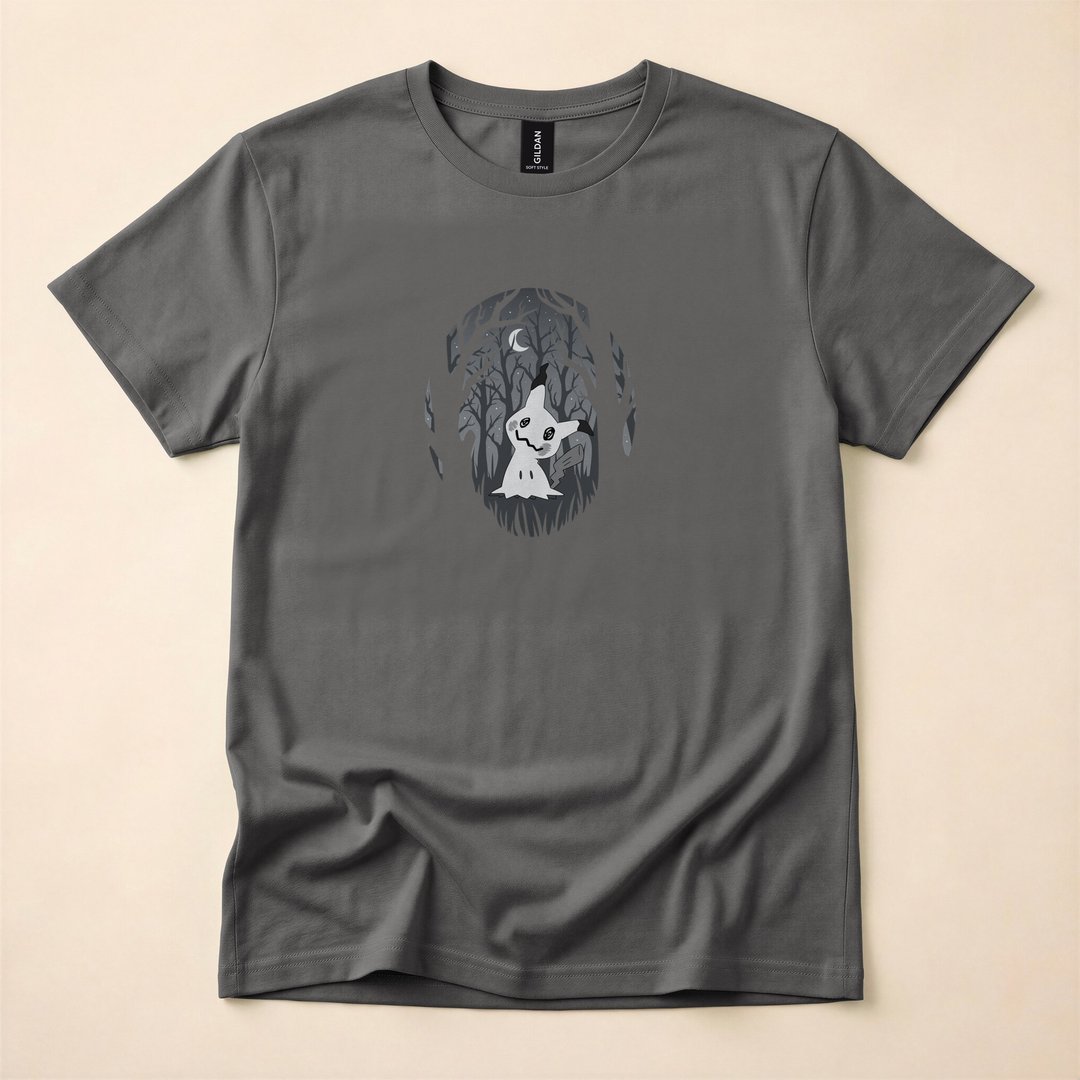 Mimikyu Ghost Type Dark Spooky Forest Pokemon T-Shirt - photo 5