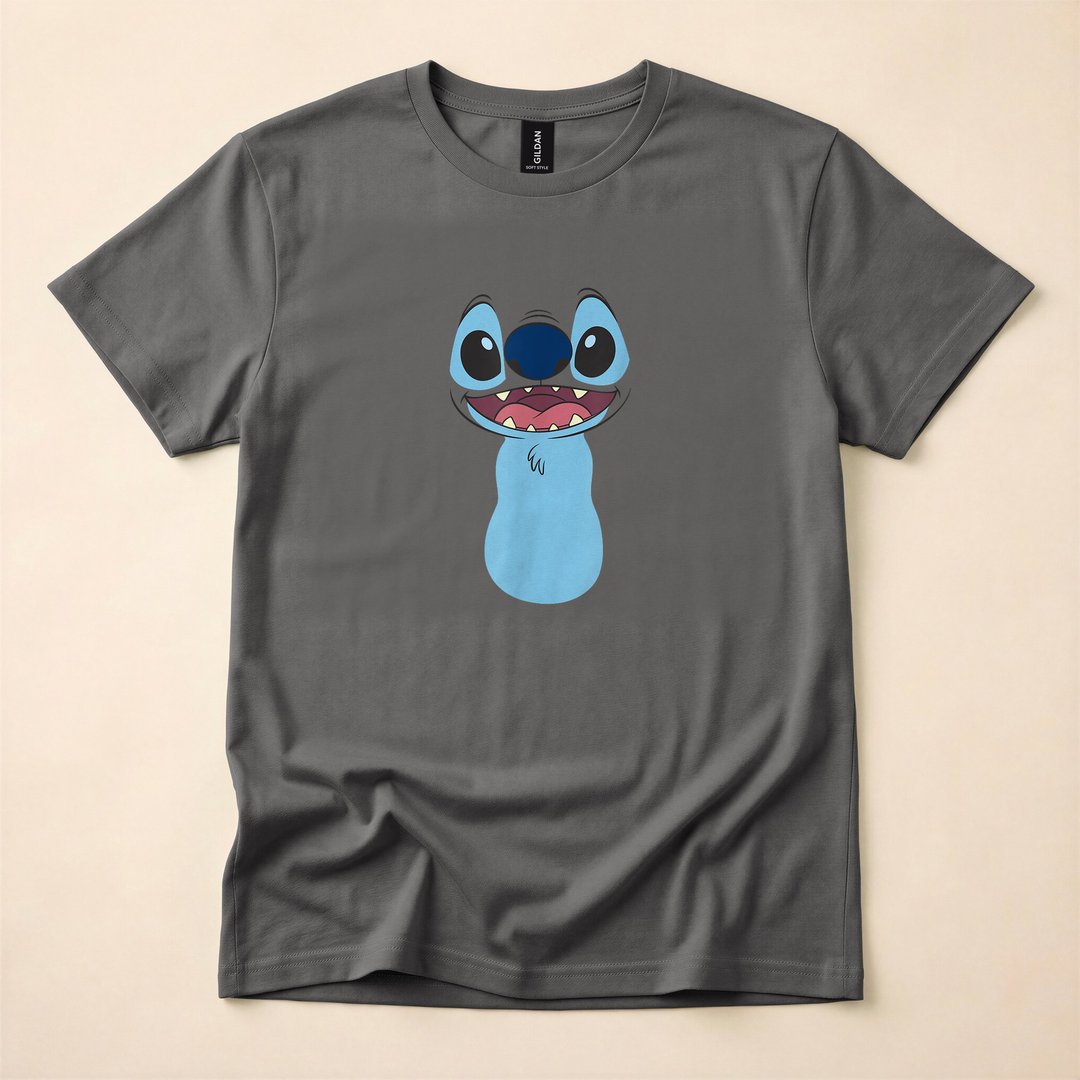 Lilo & Stitch Big Face Halloween Costume T-Shirt, Cute Spooky Season Party Tee - photo 5