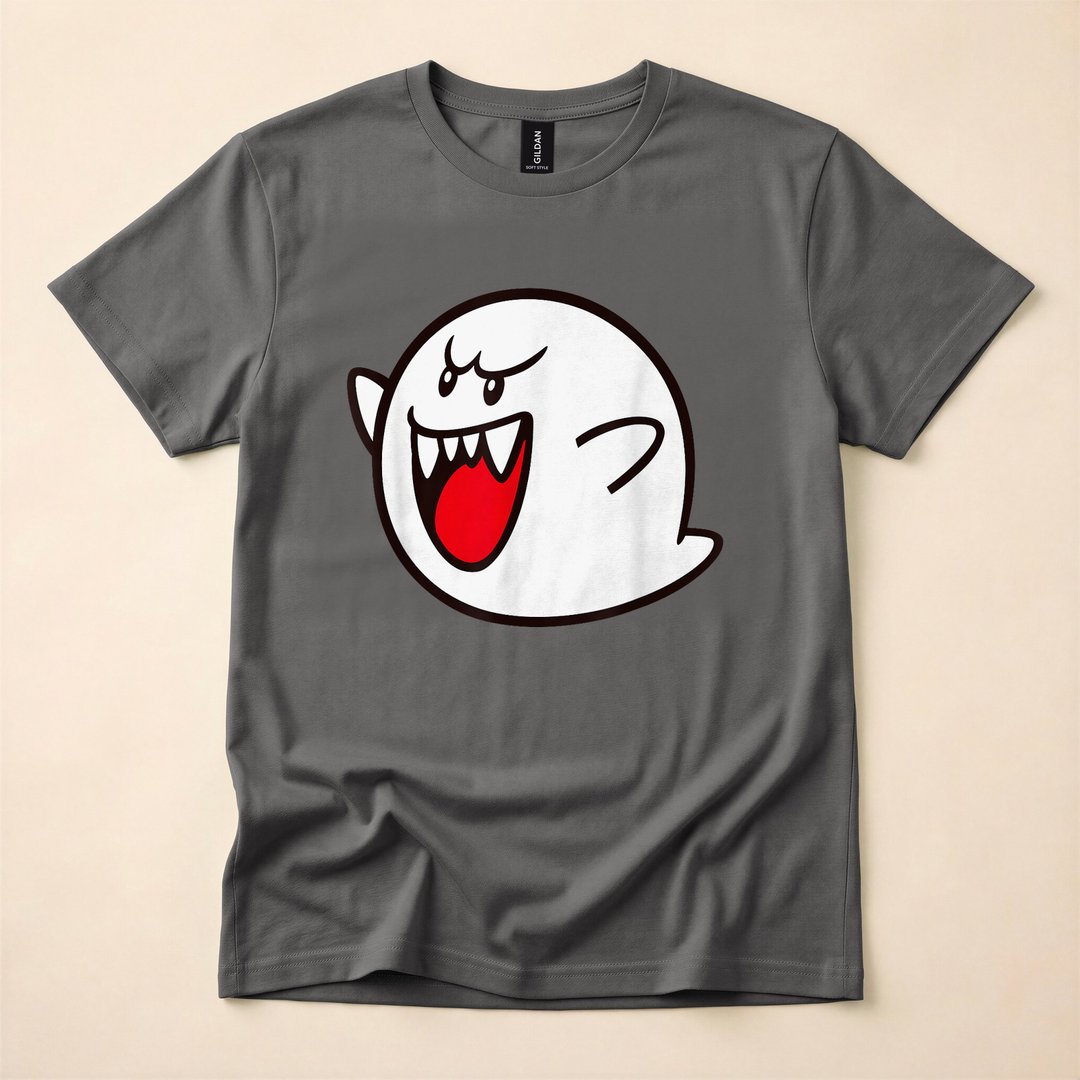 Super Mario Boo Spooky Ghost Halloween T-Shirt - photo 5