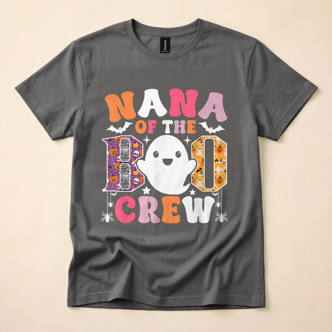 Nana Of The Boo Crew Funny Ghost Halloween T-Shirt - photo 5