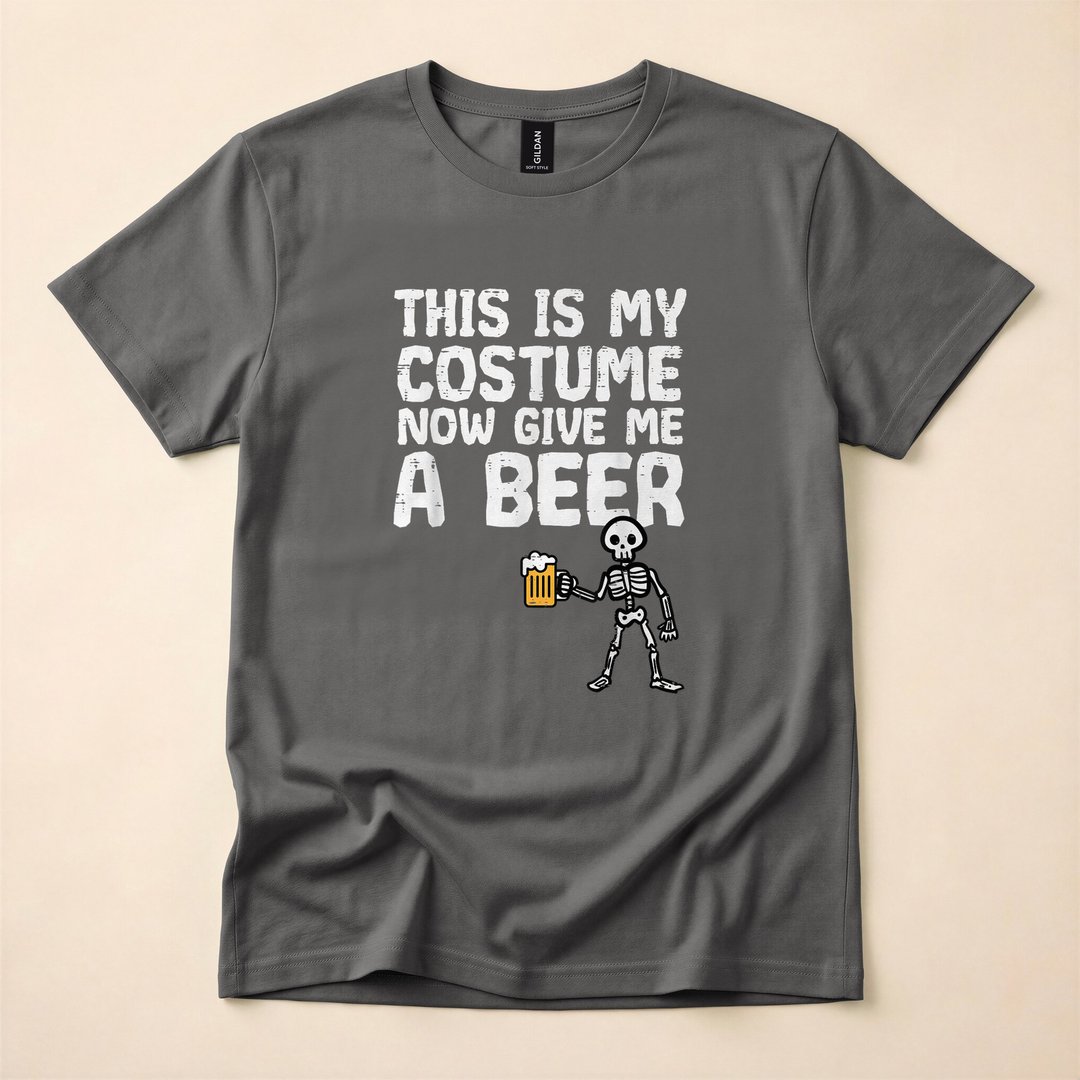 This Is My Costume Funny Skeleton Dad Halloween T-Shirt - photo 5