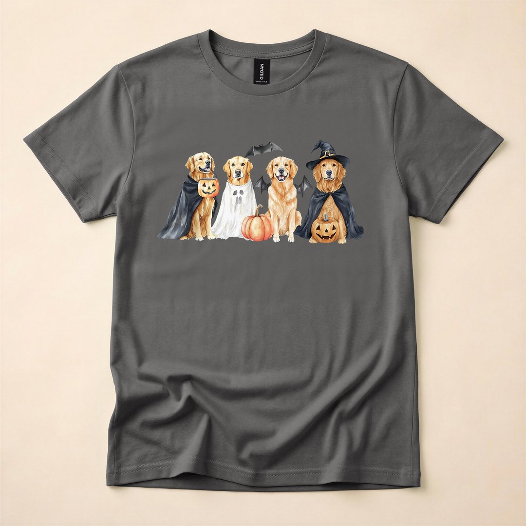 Golden Retriever Ghost Boo Witch Halloween Dog T-Shirt - photo 5