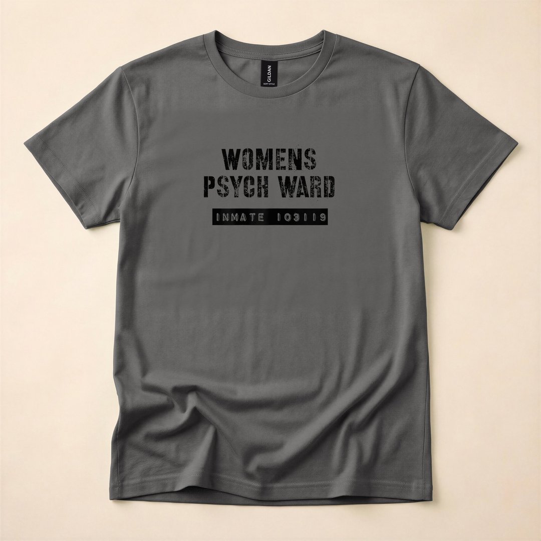 Women's Psych Ward Insane Asylum Halloween Costume T-Shirt - photo 5
