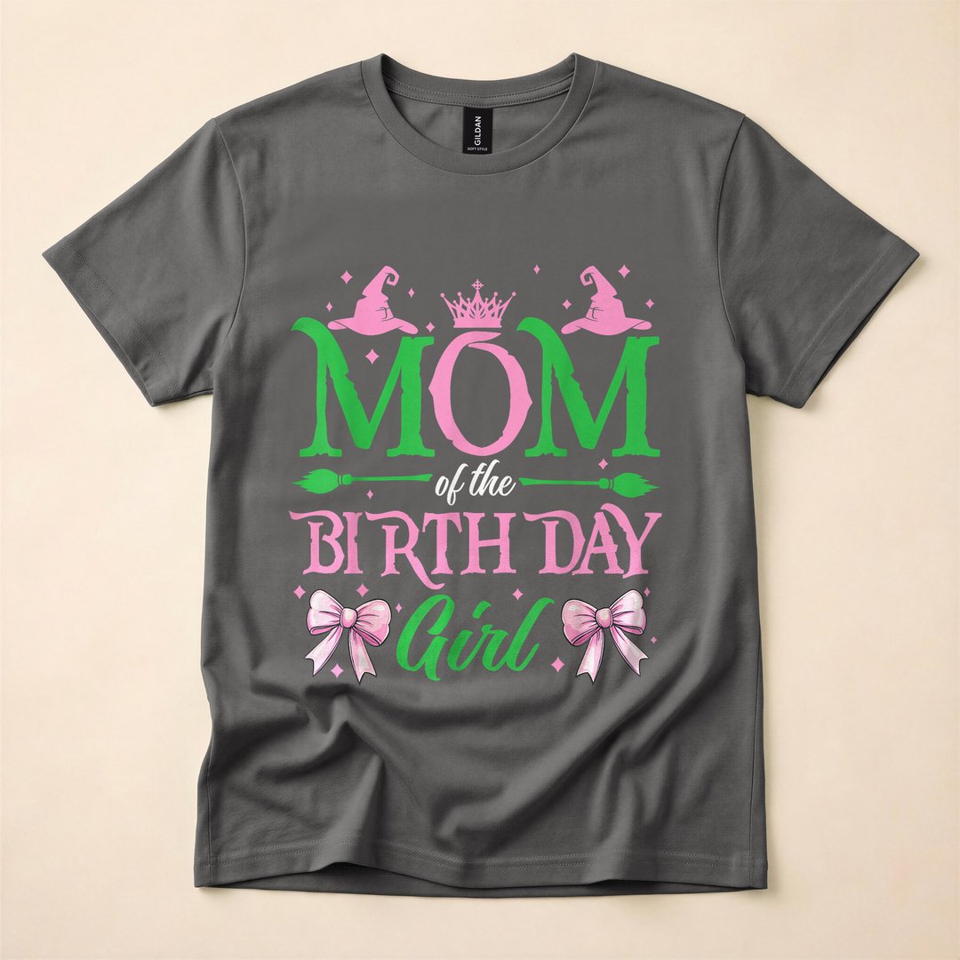 Mom of the Birthday Girl Witch Halloween Family T-Shirt - photo 5