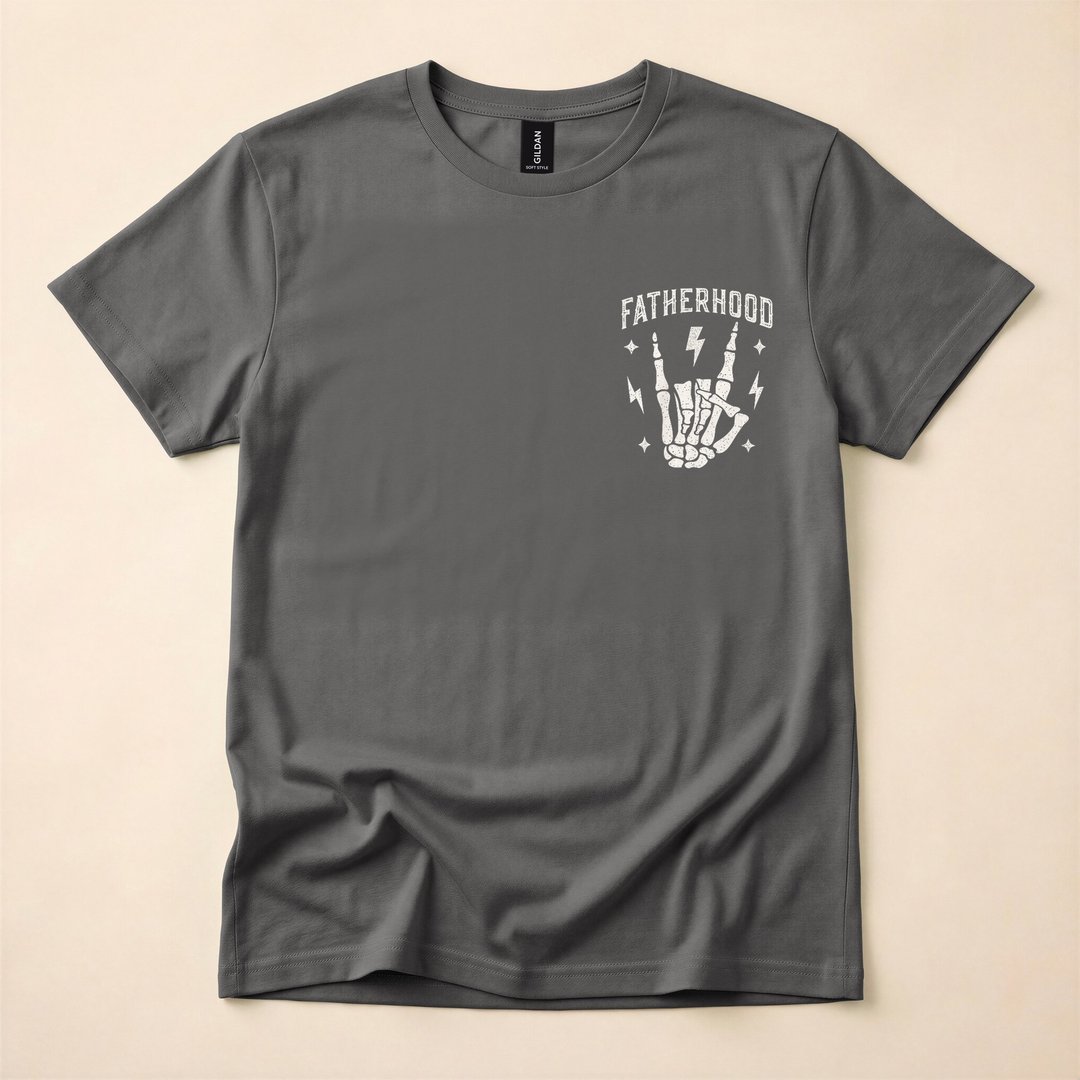 Rocking Skeleton Dad Fatherhood Funny Halloween T-Shirt - photo 5