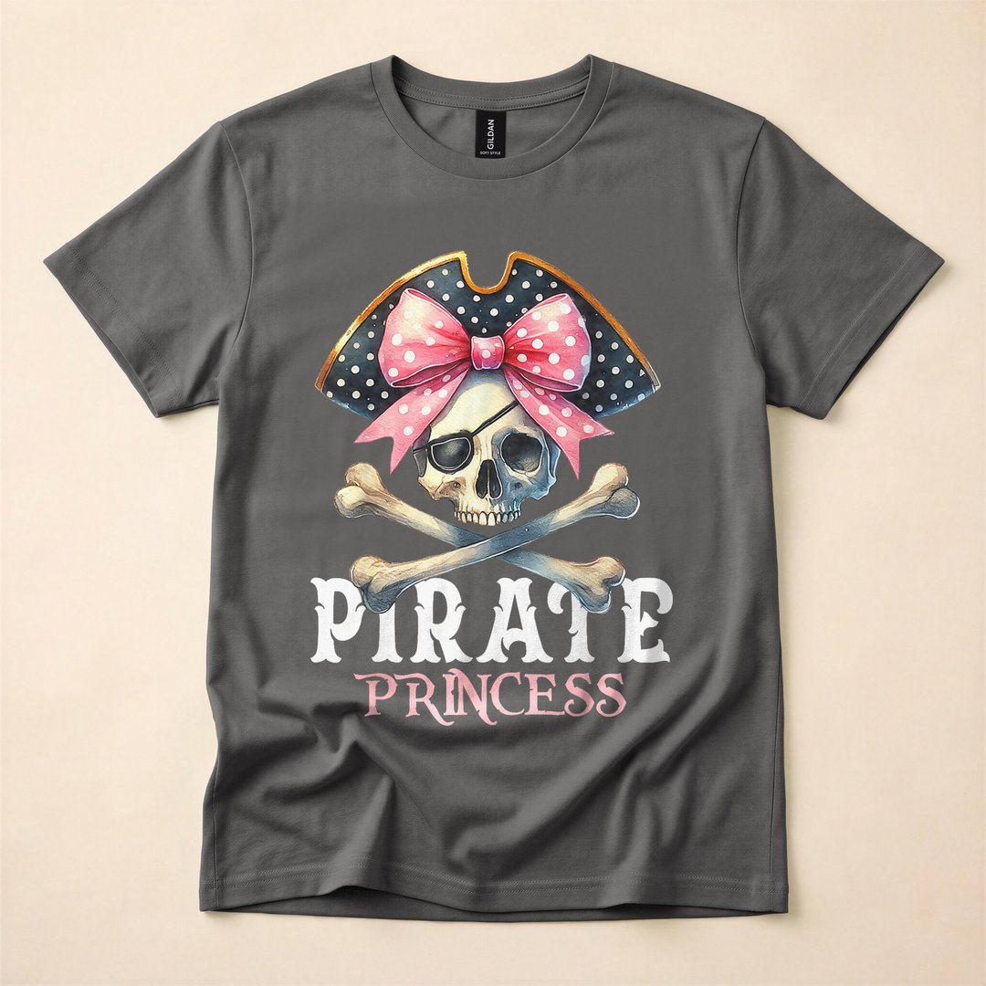 Pirate Princess Coquette Bow Halloween Costume T-Shirt - photo 5