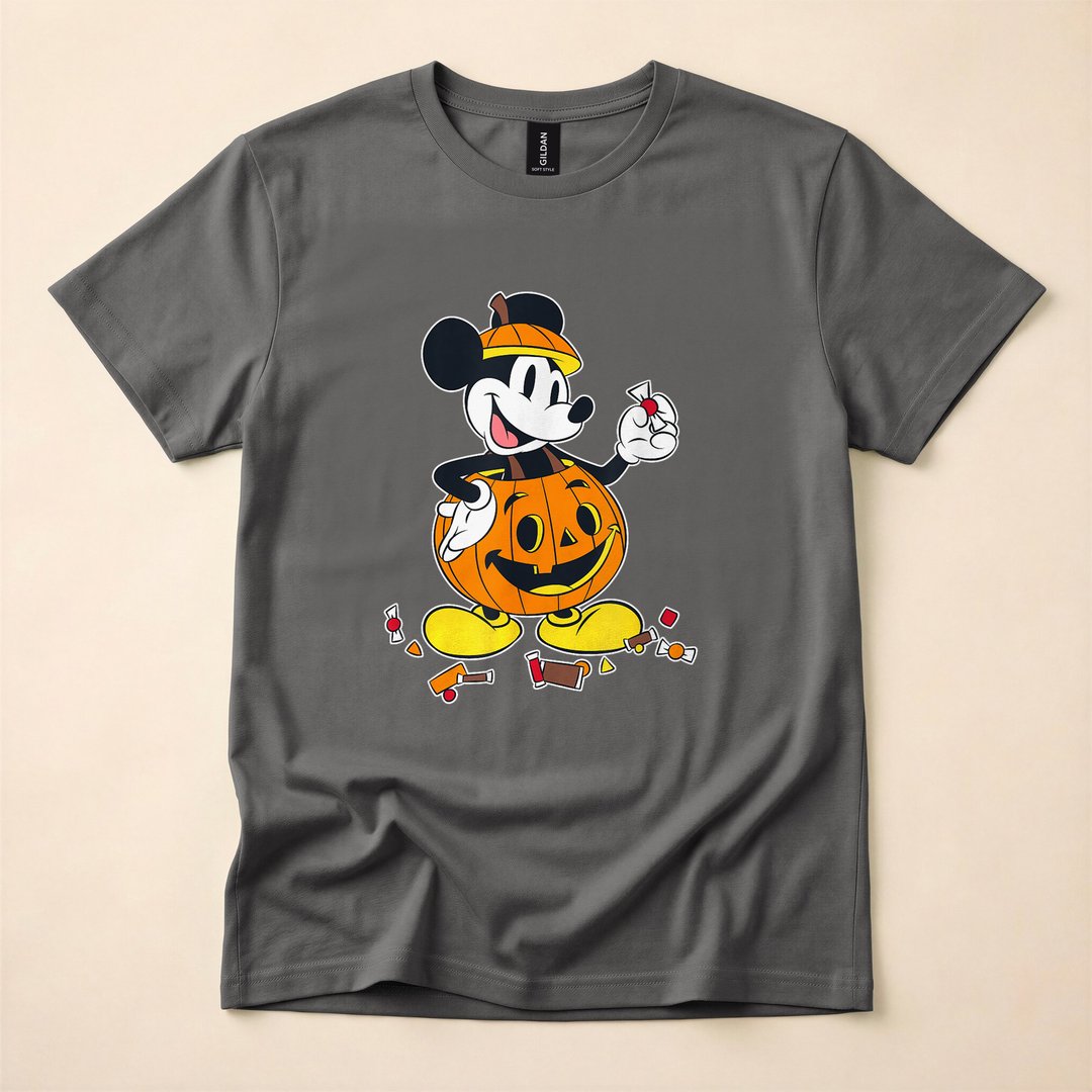 Mickey and Friends Pumpkin Halloween Costume T-Shirt, Cute Spooky Season Party Tee - photo 5