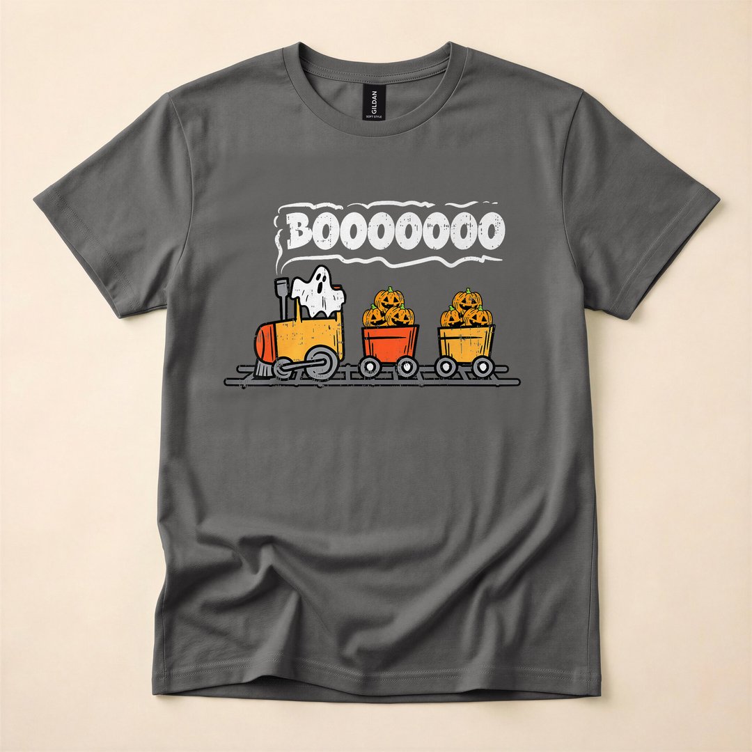 Halloween Ghost Boo Train Kids Costume T-Shirt - photo 5
