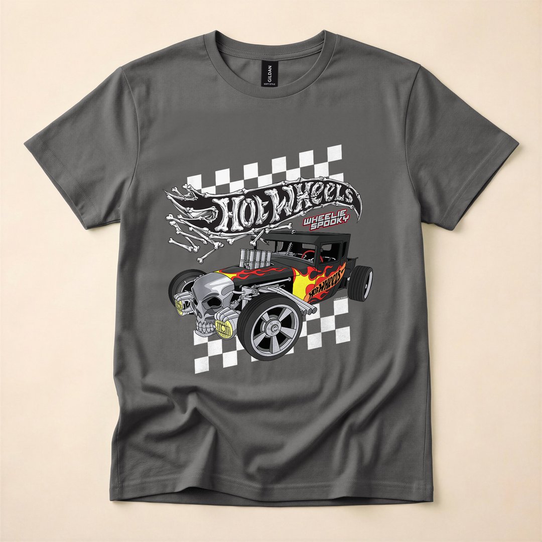 Hot Wheels Bone Shaker Wheelie Spooky T-Shirt - photo 5