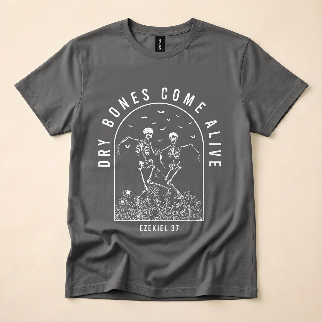 Dancing Skeleton Dry Bones Come Alive Halloween T-Shirt - photo 5