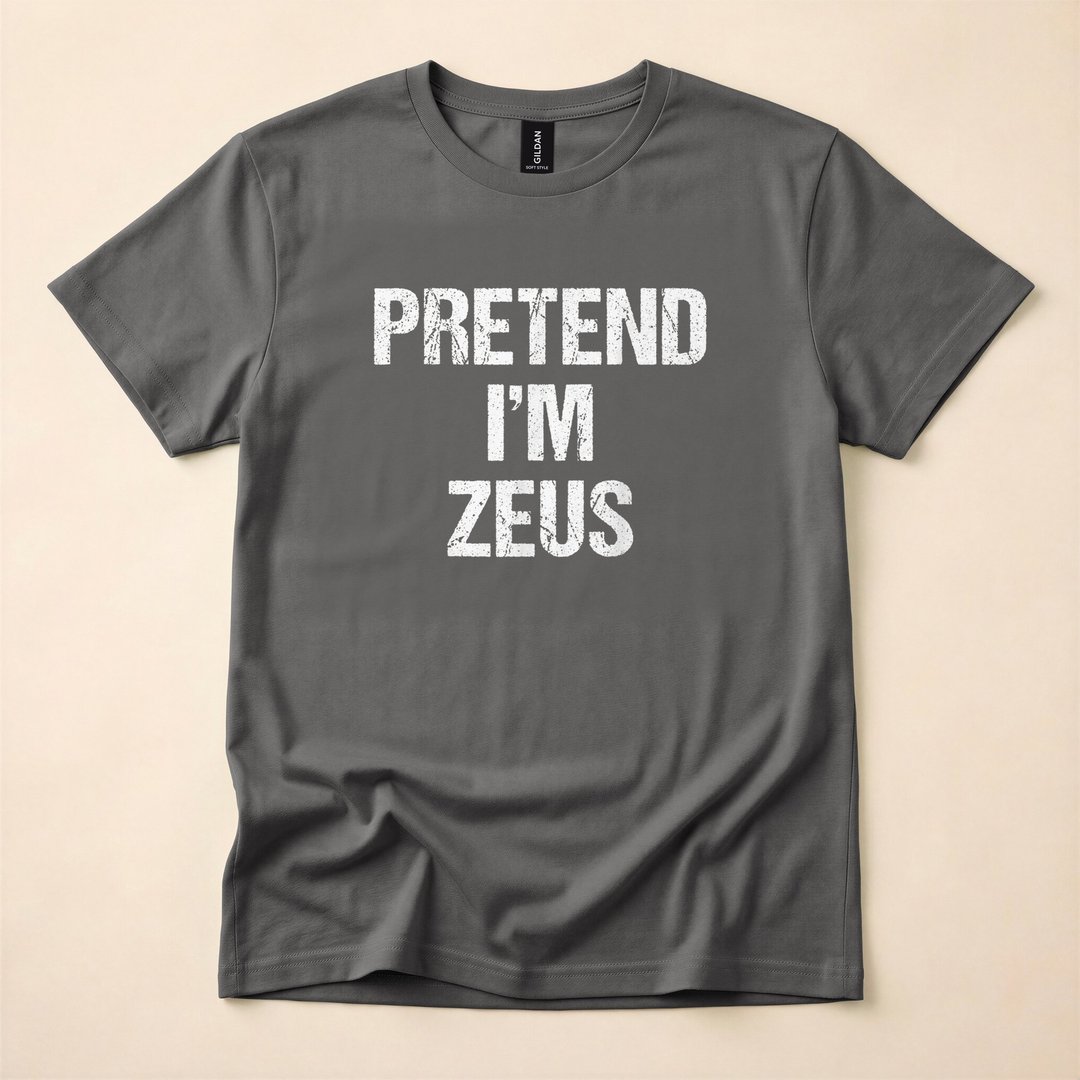Pretend I'm Zeus Greek God Halloween Costume T-Shirt - photo 5
