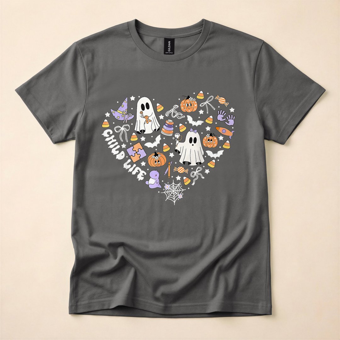 Child Life Specialist Halloween Ghost Fall T-Shirt - photo 5