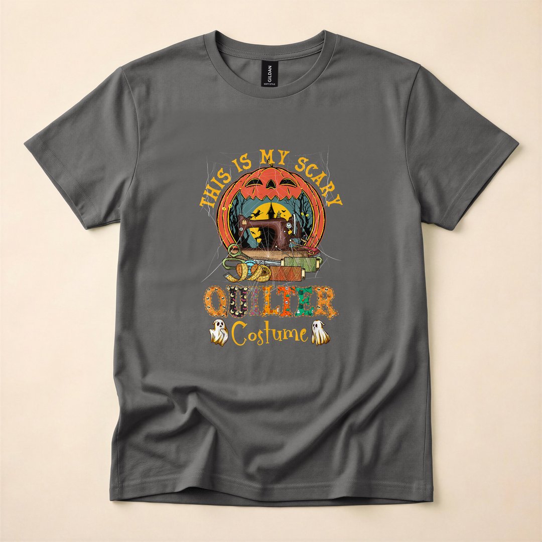 This Is My Scary Quilter Costume Pumpkin Halloween T-Shirt - photo 5