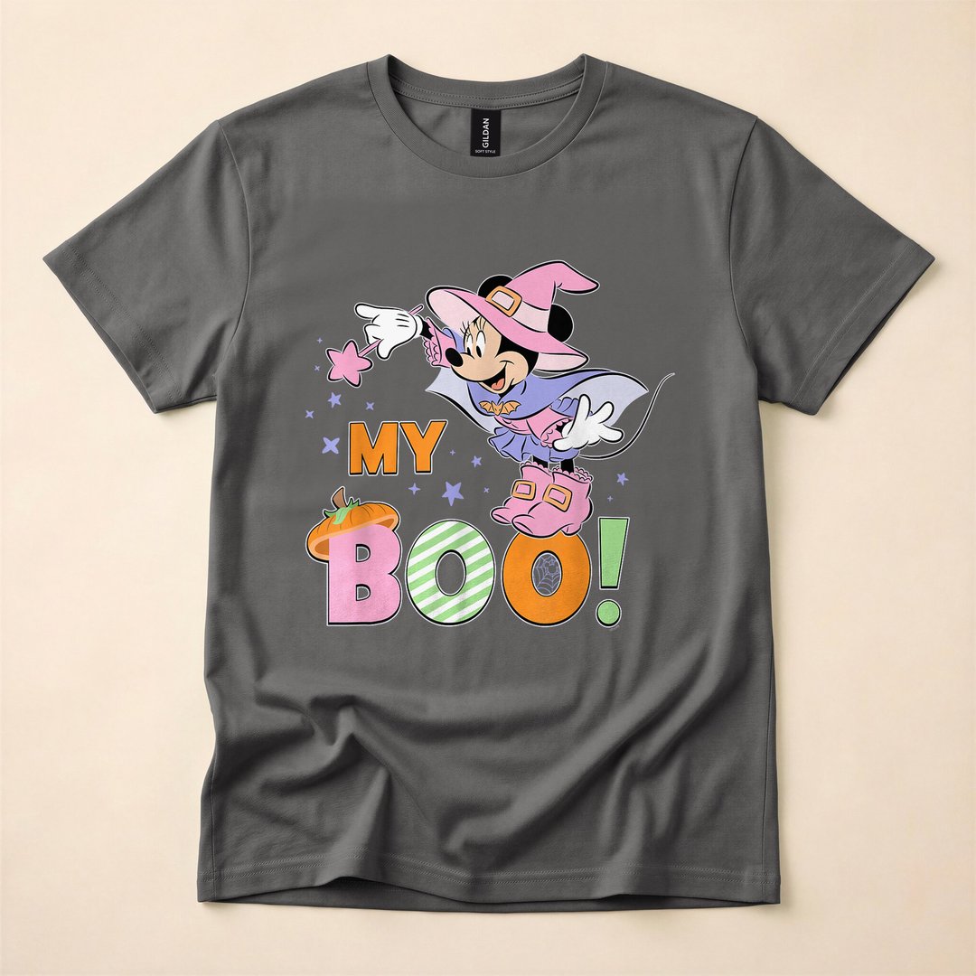 Minnie Mouse My Boo Cute Halloween Couples T-Shirt - photo 5