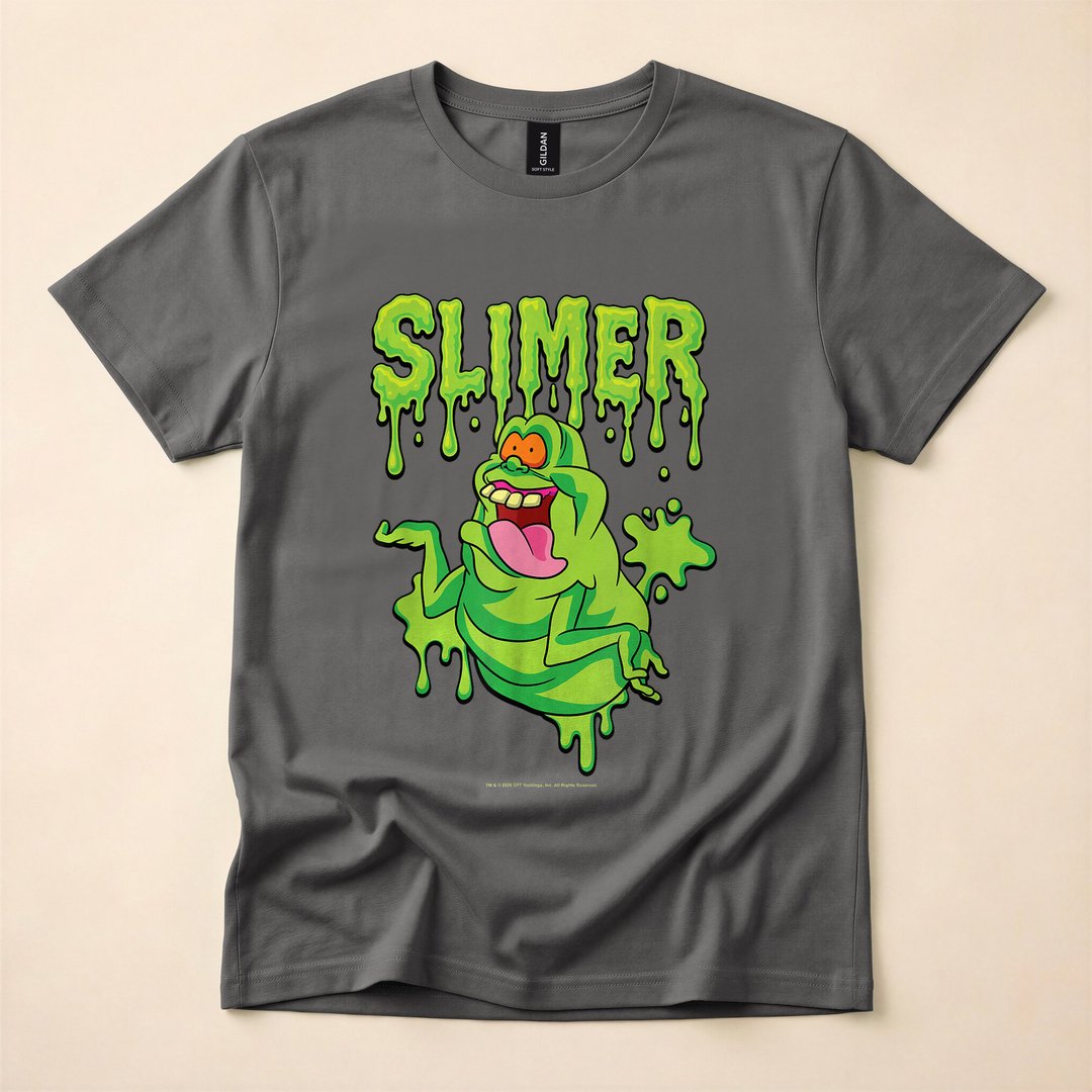 The Real Ghostbusters Slimer Retro 80s Cartoon T-Shirt - photo 5