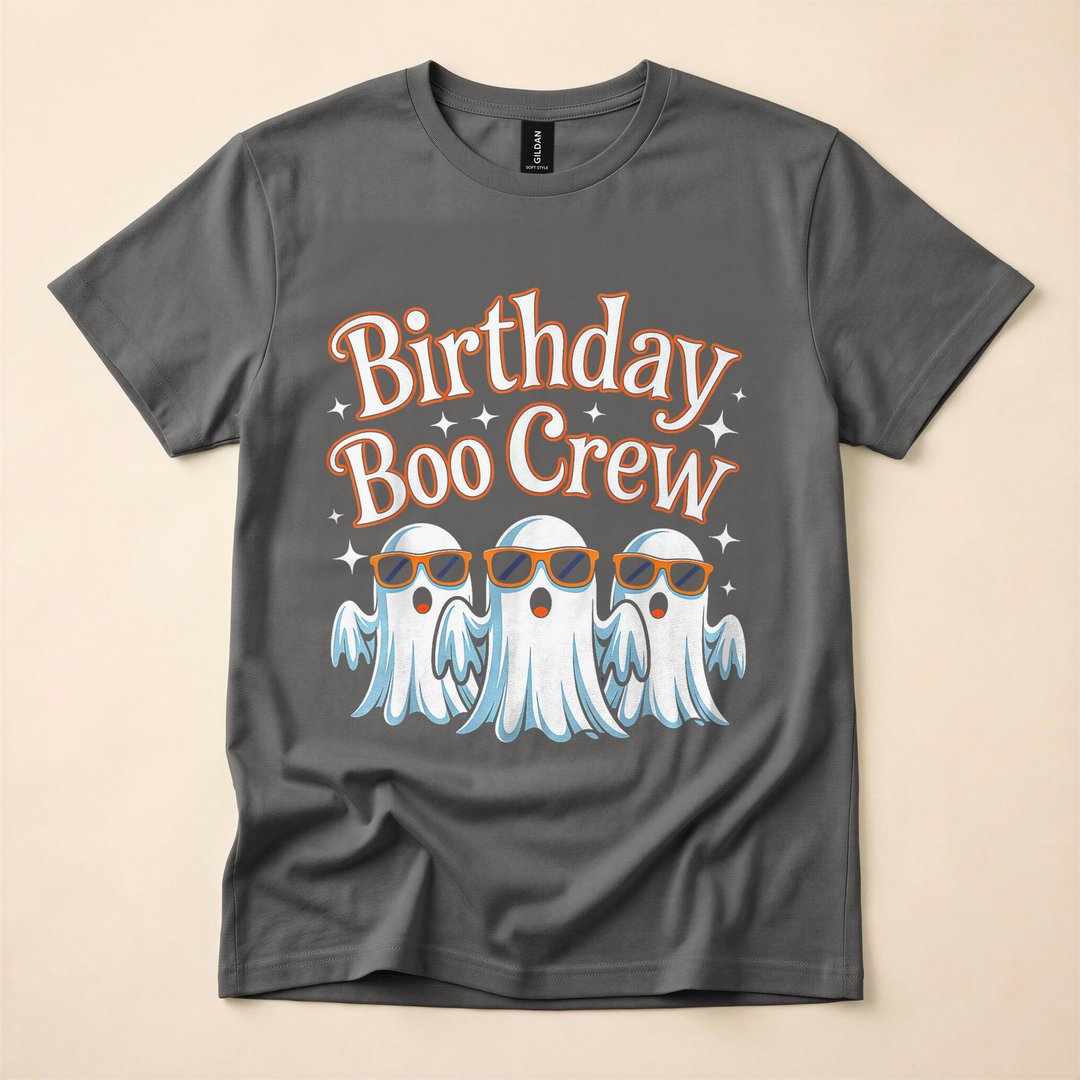 Birthday Boo Crew Matching Halloween Ghost Party T-Shirt - photo 5