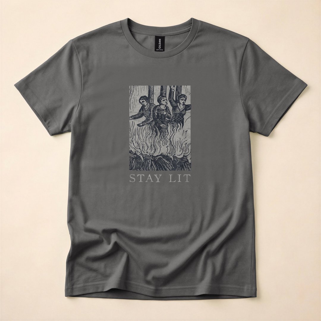 Occult Stay Lit Devil Witch Halloween T-Shirt - photo 5
