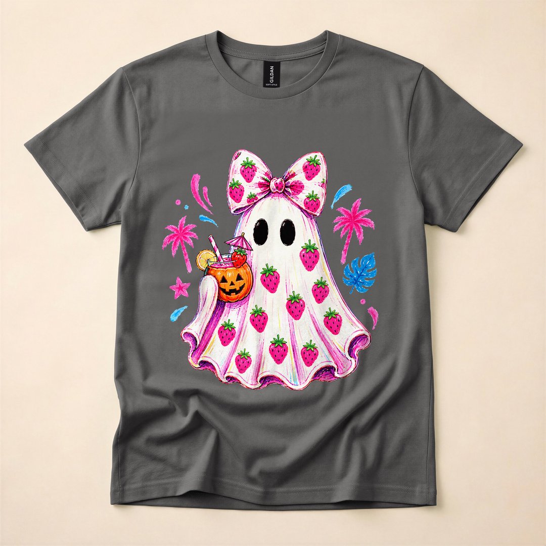 Summerween Funny Ghost Summer Beach Halloween T-Shirt - photo 5
