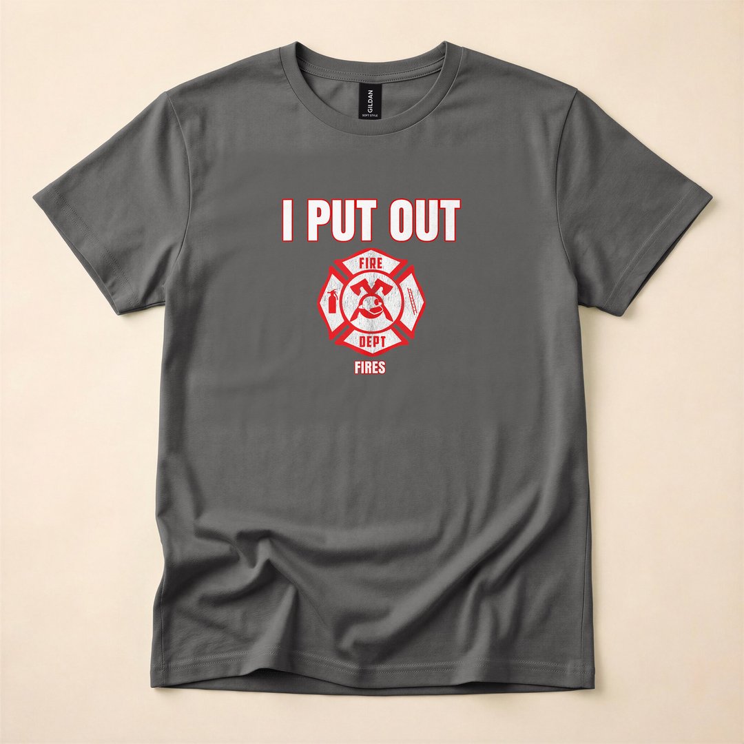 Funny Firefighter I Put Out Fires Halloween Costume T-Shirt - photo 5