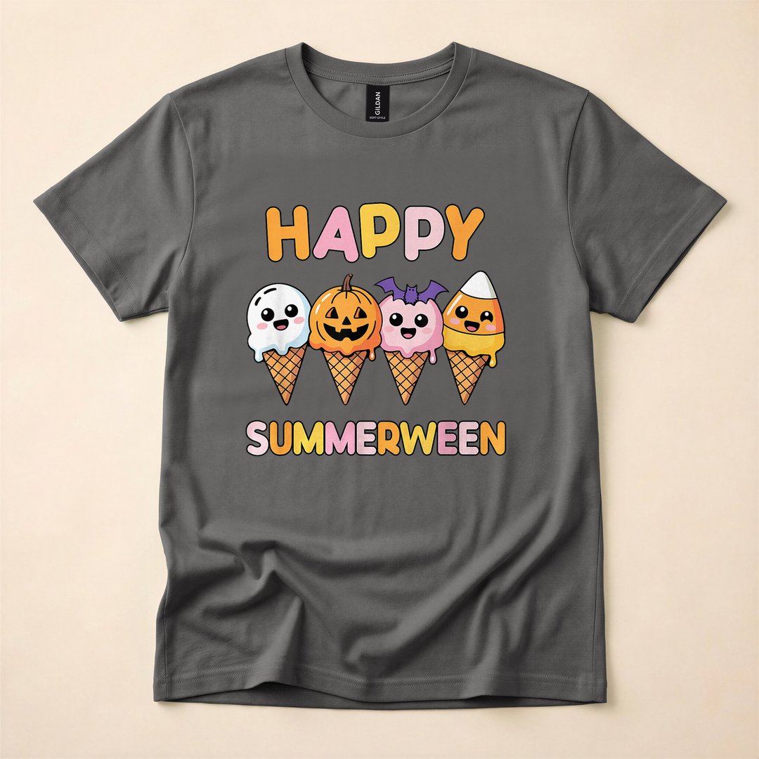 Happy Summerween Summer Halloween Ice Cream T-Shirt - photo 5