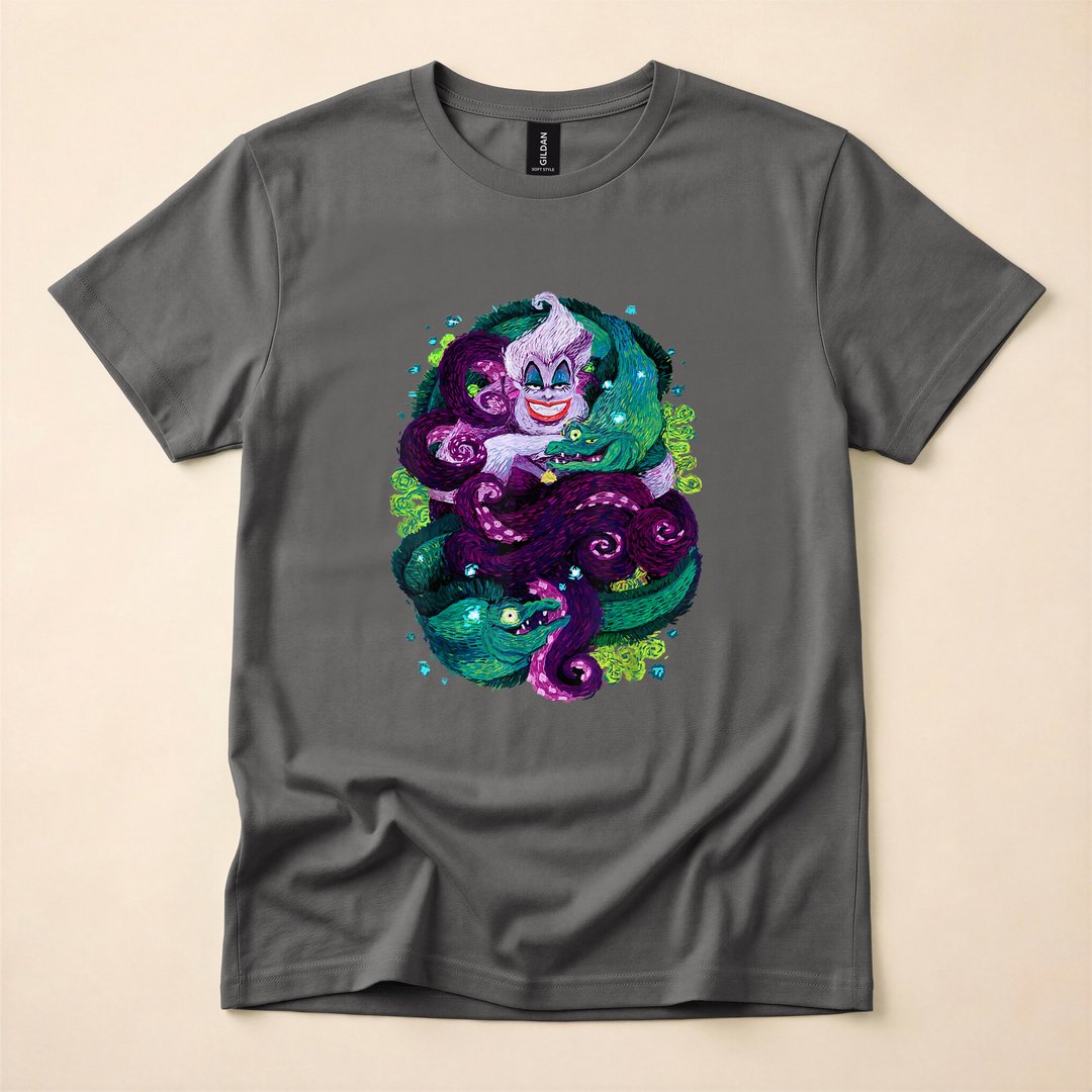 Ursula the Sea Witch Little Mermaid Painting T-Shirt - photo 5