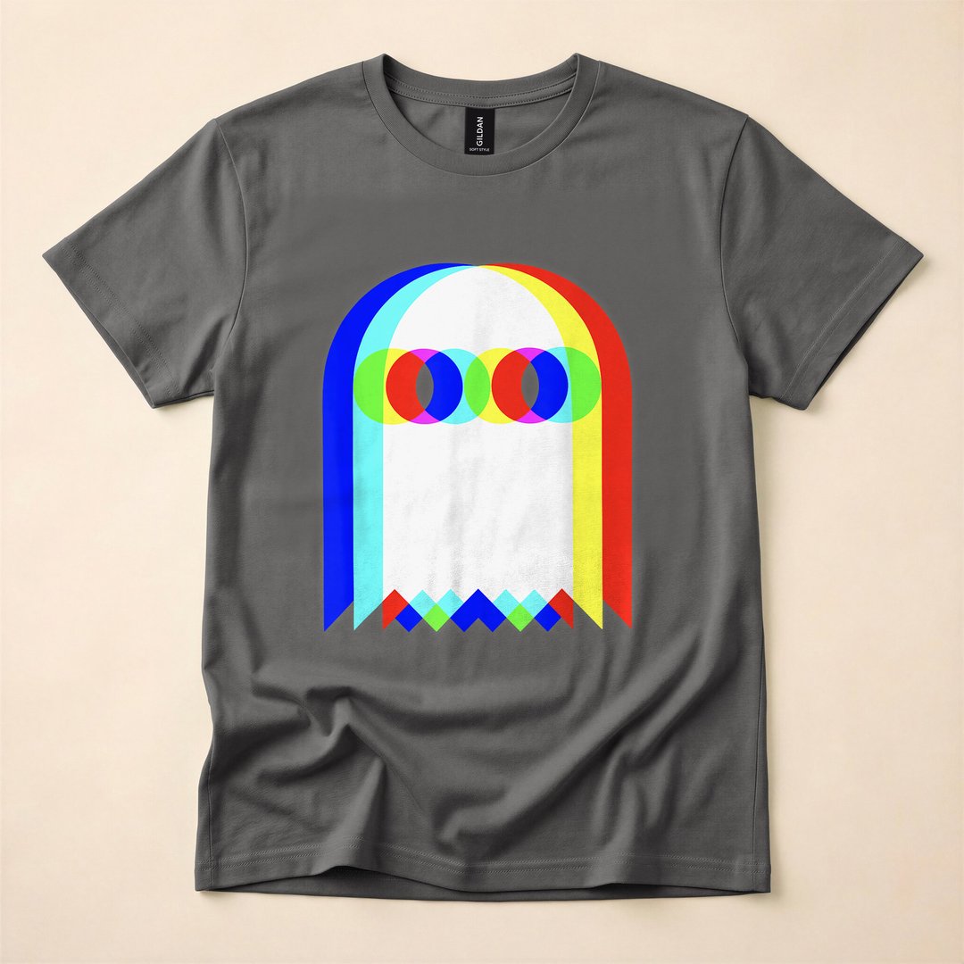 Vaporwave Ghost Retro Halloween Techno T-Shirt - photo 5